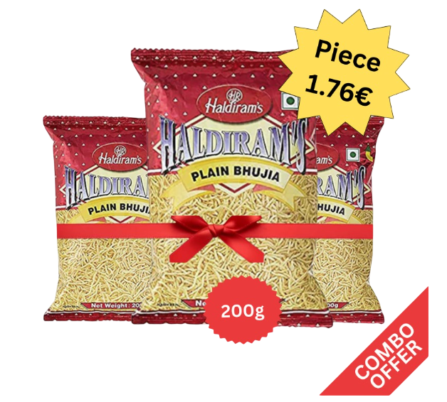 Haldiram - Bhujia Plain - 200g (Combo of 3)