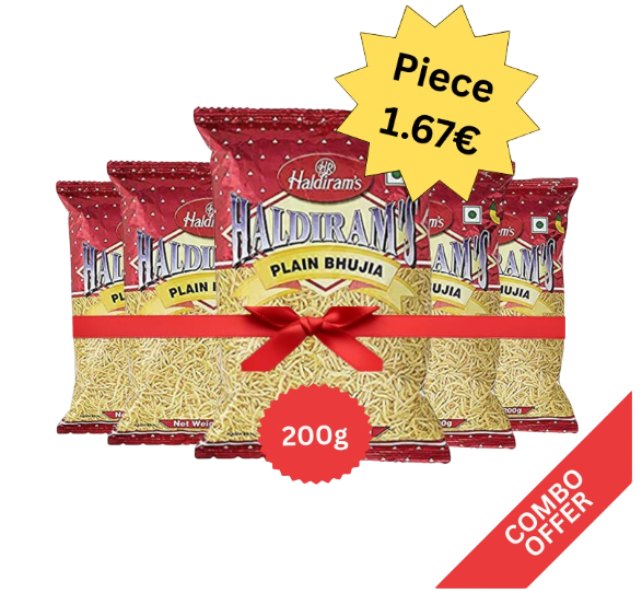 Haldiram - Bhujia Plain - 200g (Combo of 5)