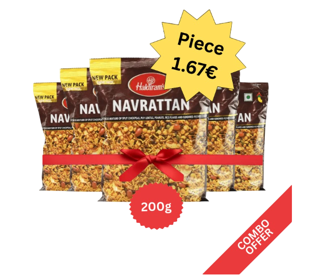 Haldiram - Navarattan Mix - 200g (Combo of 5)