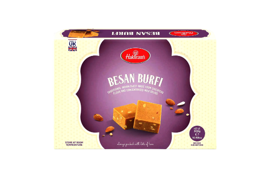 Haldiram Besan Burfi - Sweet and Nutty Perfection (300g)