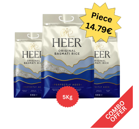 Heer - Original Basmati Rice - 5kg (Combo of 3)