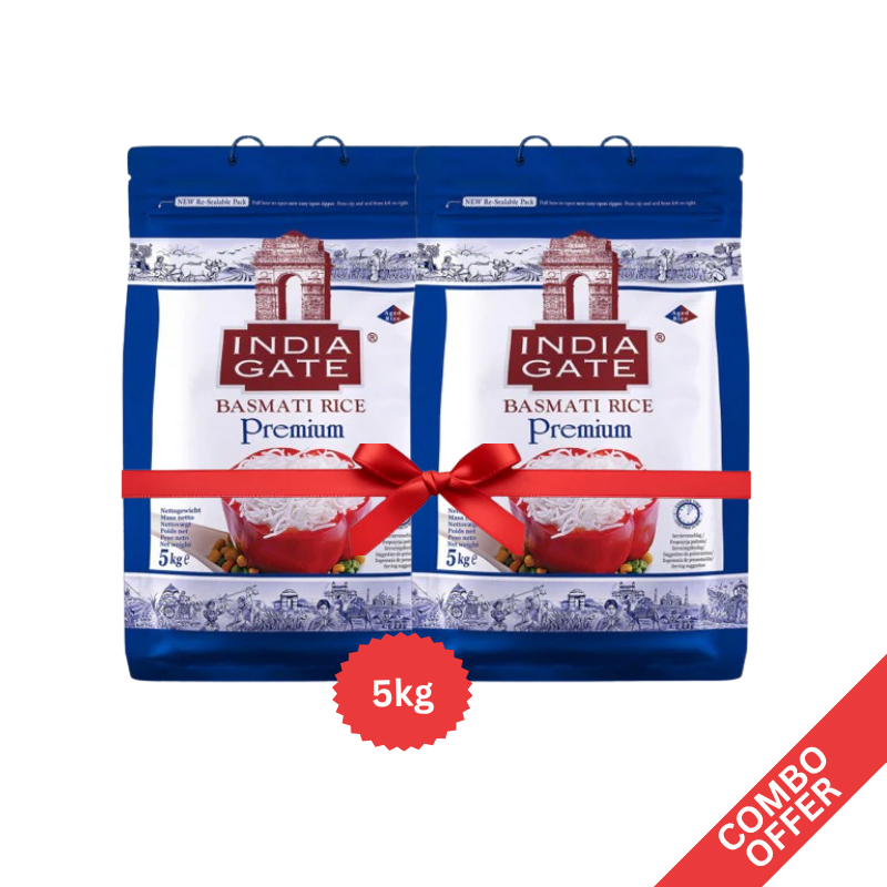 India Gate - Premium Basmati Rice - 5kg (Combo of 2)