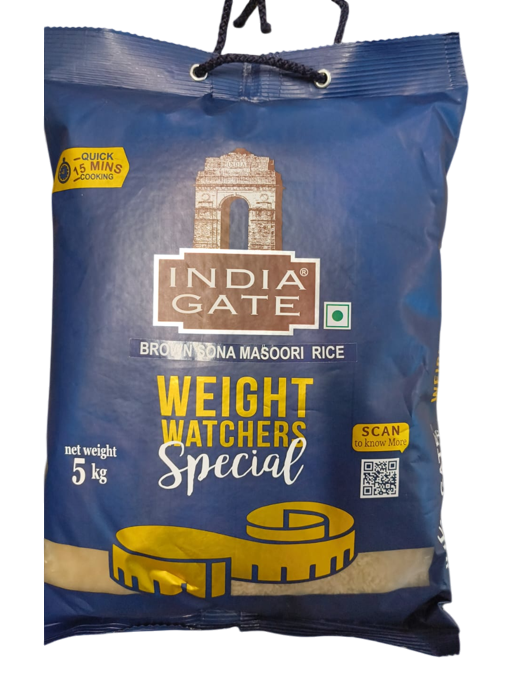 India Gate - Brown Sona Masoori Rice - 5kg