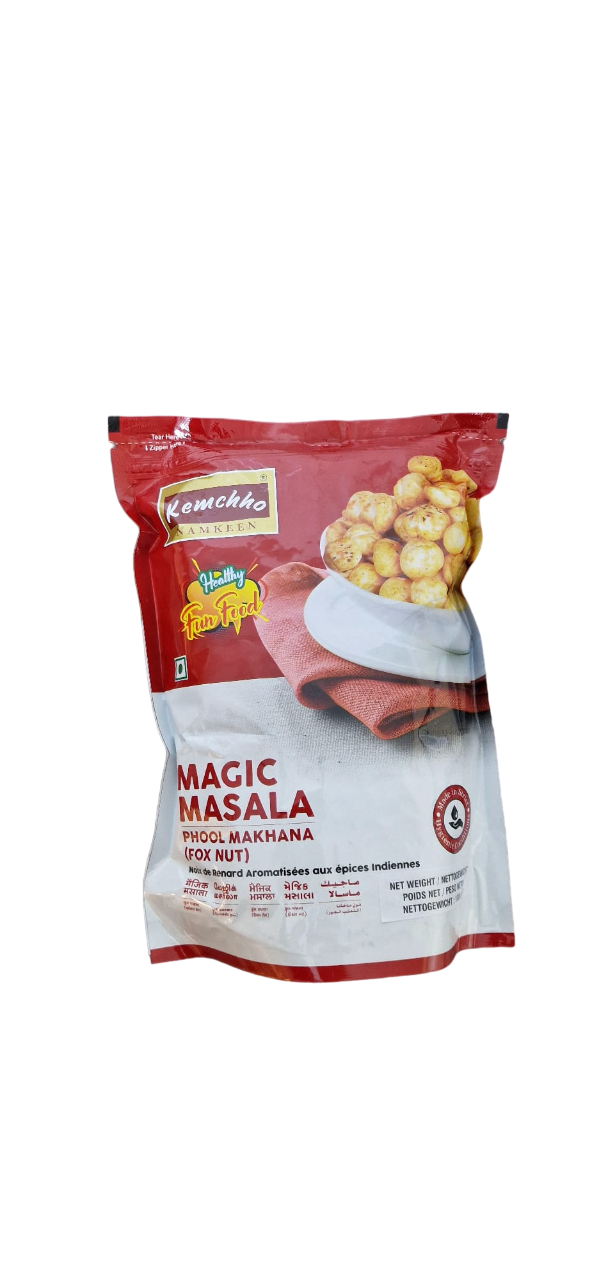 Kemchho Magic Masala Phool Makhana - 100gm | Flavorful Roasted Lotus Seeds