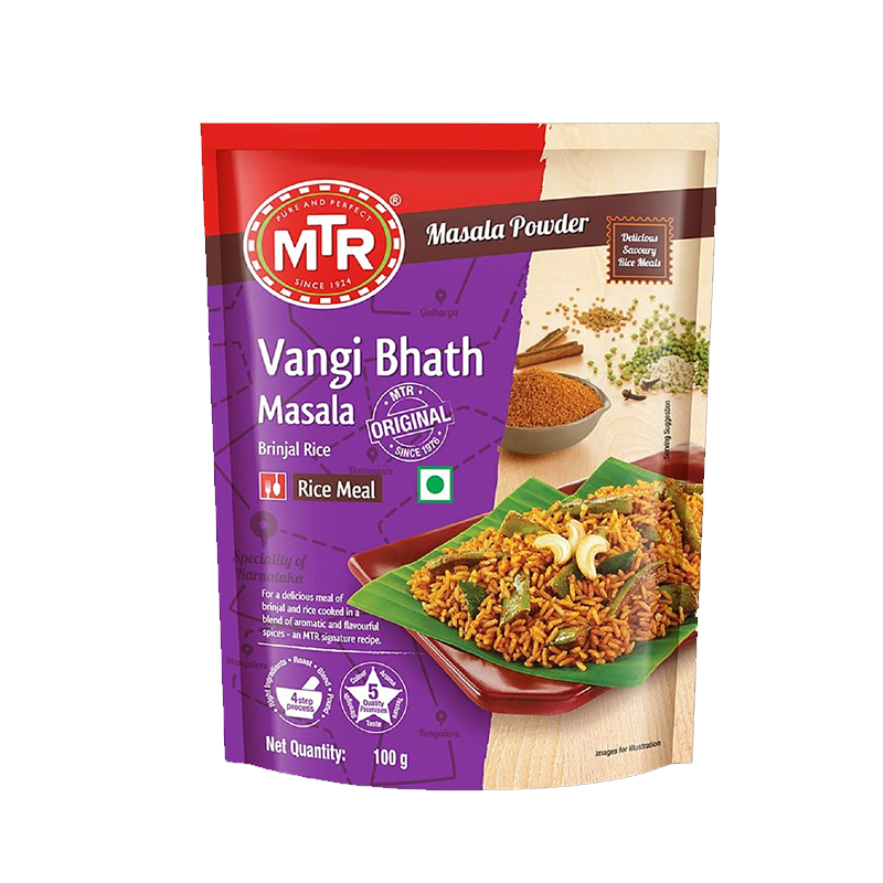 MTR Vangibath Powder - Authentic Spice Mix for Flavorful Rice (100g)