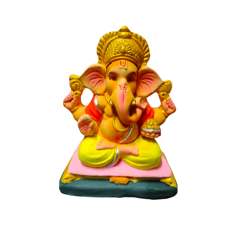 Ganesh Idol Eco - Friendly 8 Inch ( colour may differ)