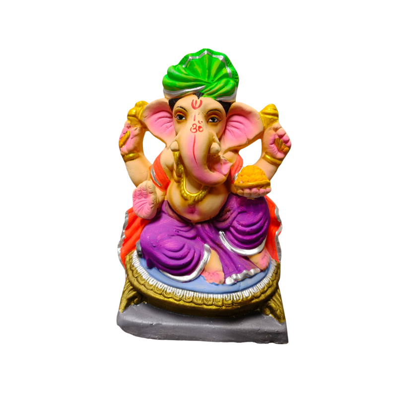 Ganesh Idol Eco - Friendly 8 Inch ( colour may differ)