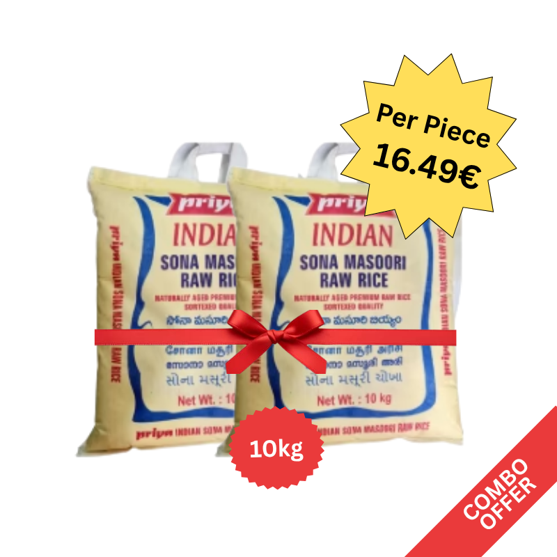 Priya - Sona Masoori Rice - 10kg (Combo of 2)