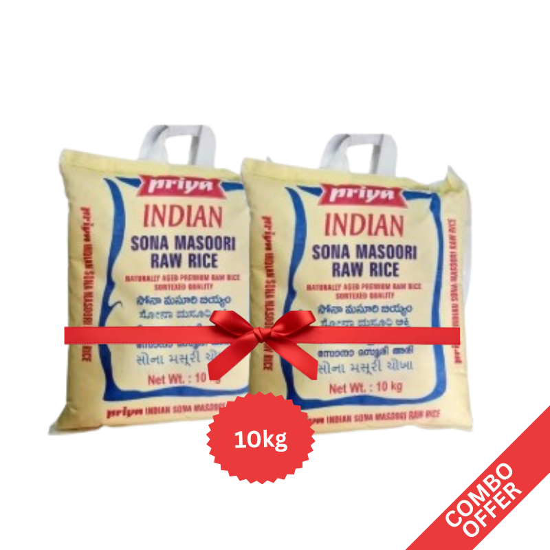 Priya - Sona Masoori Rice - 10kg (Combo of 2)