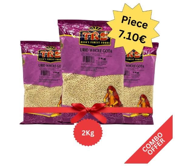 TRS - Urid Whole Gota - 2kg (Combo of 3)