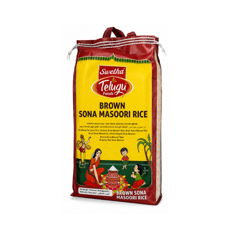 Telugu - Brown Sona Masoori Rice - 5kg
