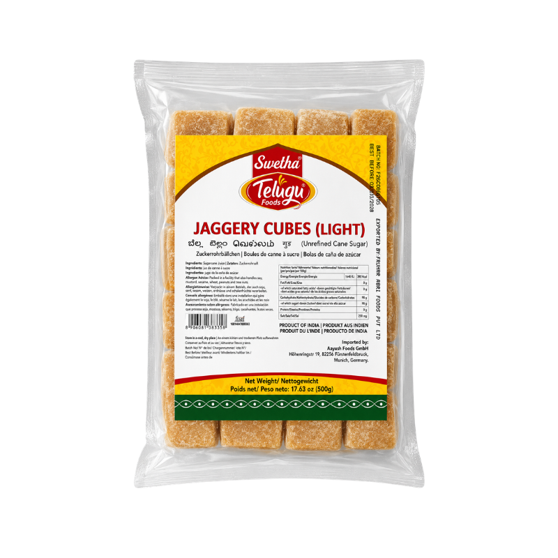 Telugu - Jaggery Cubes Light - 500g