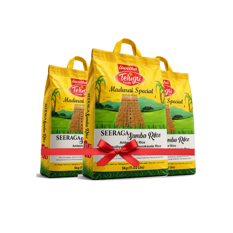 Telugu - Seeraga Sambar Rice - 5kg (Combo of 3)