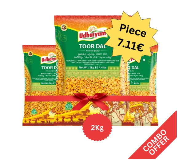 Udhaiyam - Toor Dal - 2kg (Combo of 3)