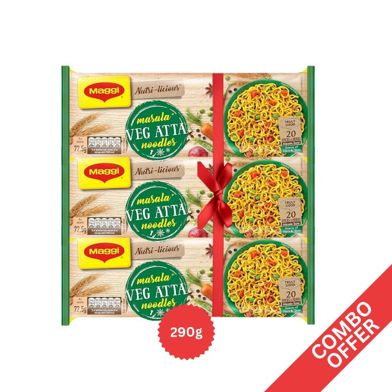 Maggie - Noodles Vegetable Atta - 290g (Combo of 3) (Exp: 30-06-2026)