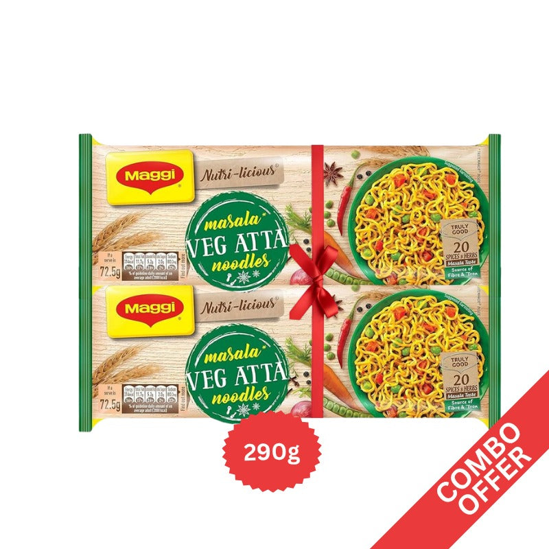 Maggie - Noodles Vegetable Atta - 290g (Combo of 2) (Exp: 30-06-2026)