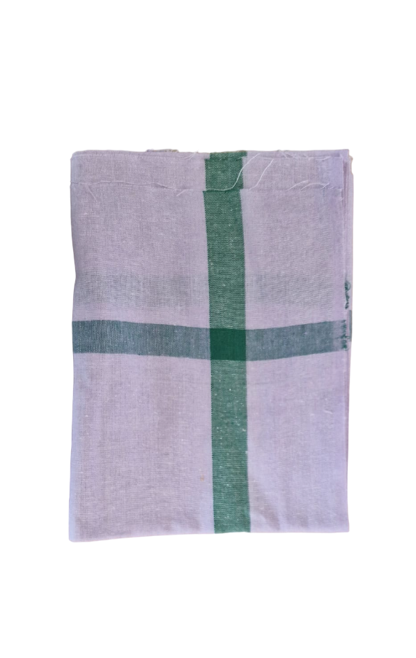 White Cotton Upran Towel for Men 1 Pc - Perfect for Pooja & Rituals