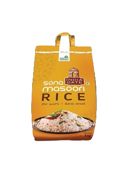 India Gate Sona Masoori Rice - Premium Grains for Every Meal (5kg)