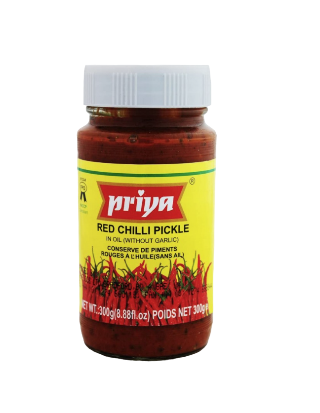 Priya - Red Chilli W/O garlic pickle - 300g