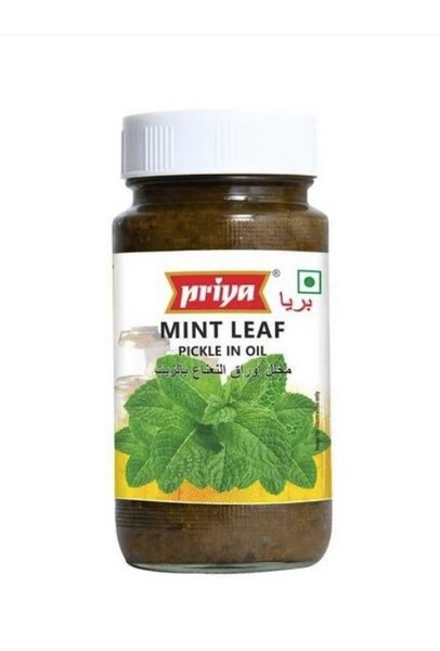 Priya - Mint (Pudina) W/O garlic pickle - 300g