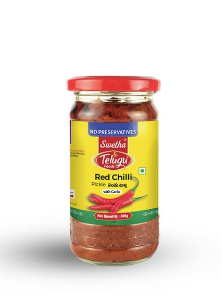 Telugu - Red Chilly Garlic pickle - 300g